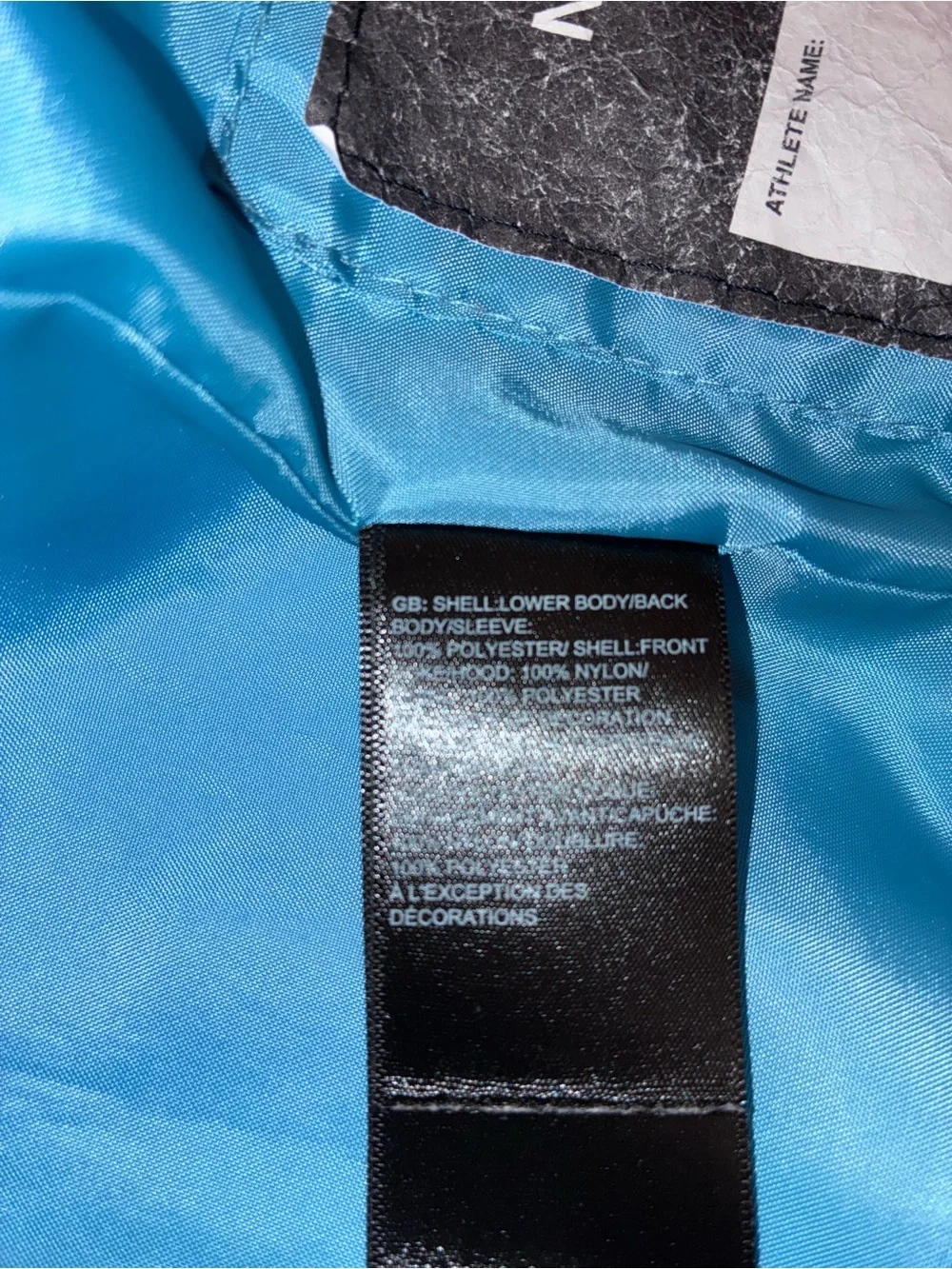 The North Face Infant ZIPLINE RAIN JACKET NIAGARA BLUE MINI STRIPE PRINT 6-12 mo